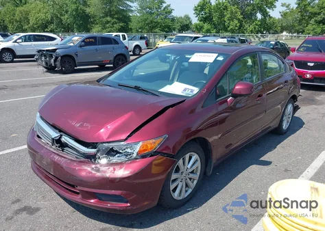 2012 Honda Civic Ex z USA, uszkodzony, nr VIN 19XFB2F80CE301540